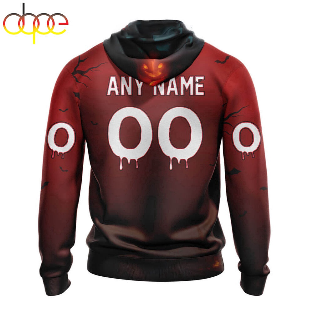 Custom Name And Number Indianapolis Colts Horror Terrifier Ghoulish Halloween Day Hoodie