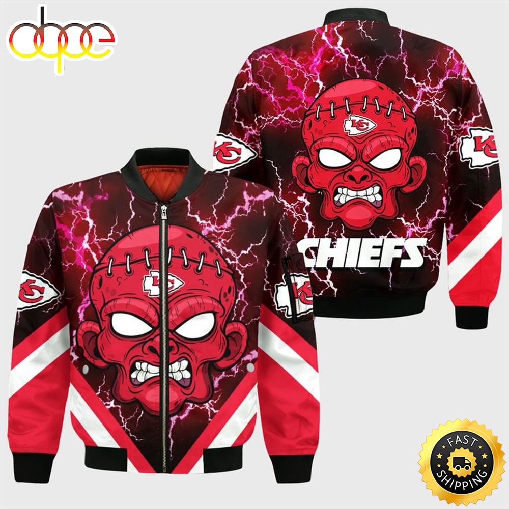 Kansas City Chiefs Halloween Frankenstein Bomber Jacket
