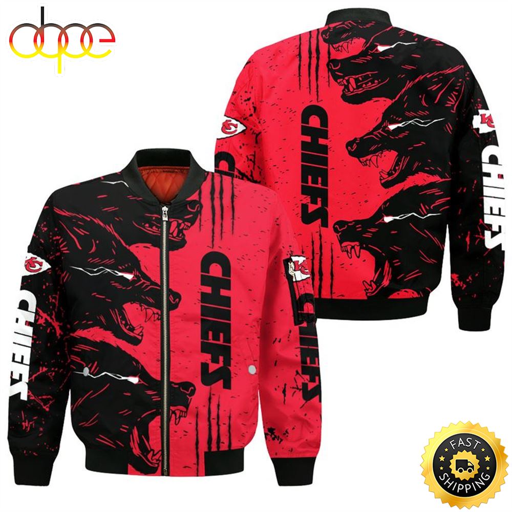 Kansas City Chiefs Halloween Wolf Bomber Jacket