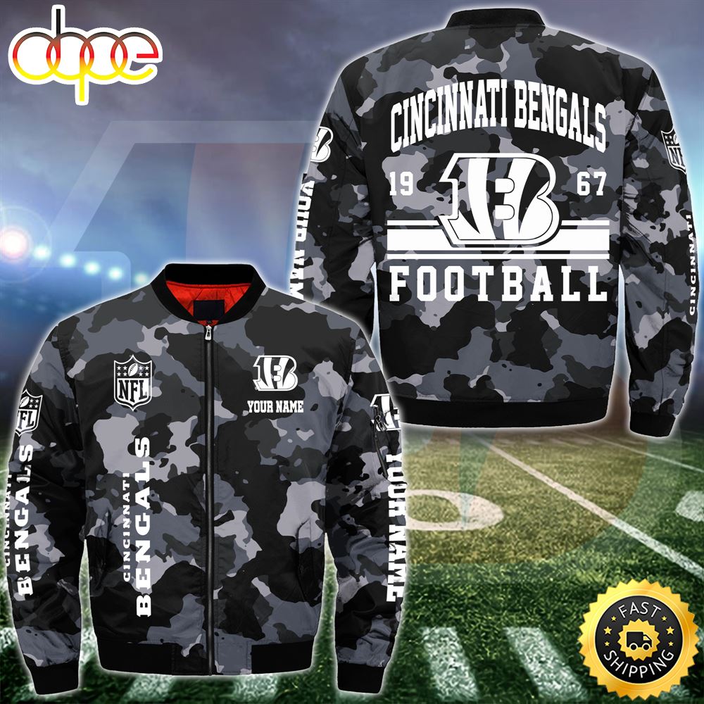 NFL Cincinnati Bengals Bomber Jacket Custom Your Name