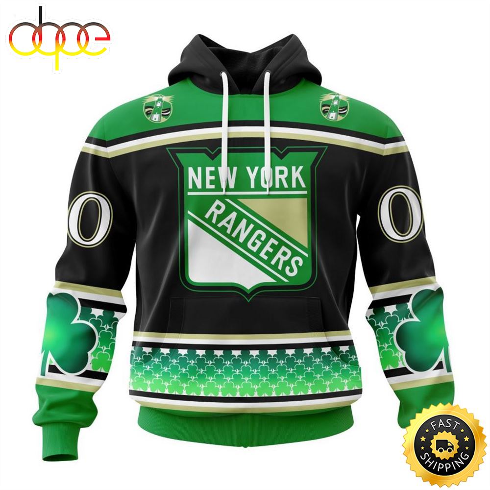 Personalized NHL New York Rangers Specialized Hockey Celebrate St Patrick's Day Hoodie