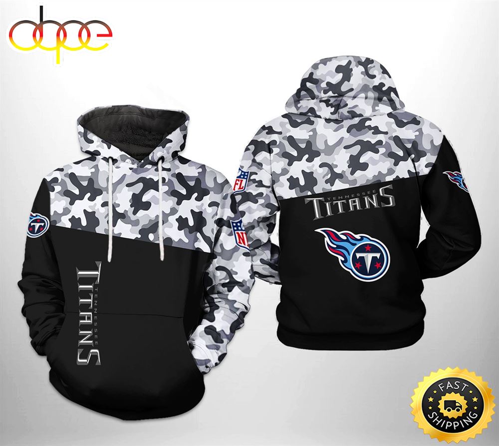 Tennessee Titans NFL Camo Veteran Team 3D Printed HoodieZipper Hoodie
