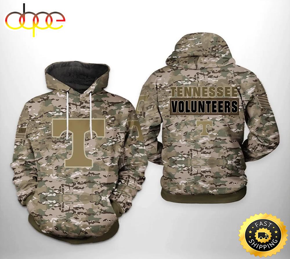 Tennessee Volunteers Camo Veteran 3D Hoodie Cool Tennessee Volunteers Gifts