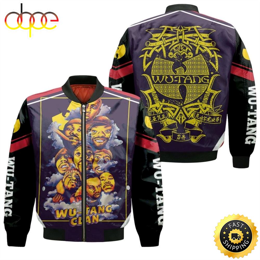 Wu Tang Clan Smoke Legend Hip Hop Rapper For Fan Bomber Jacket