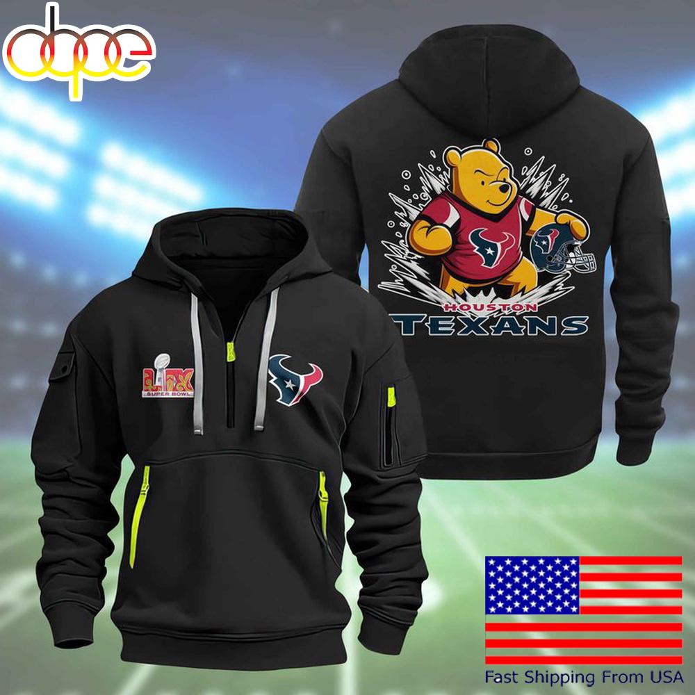 NFL Houston Texans Super Bowl LIX Limited Edition Quarter Zip Hoodie