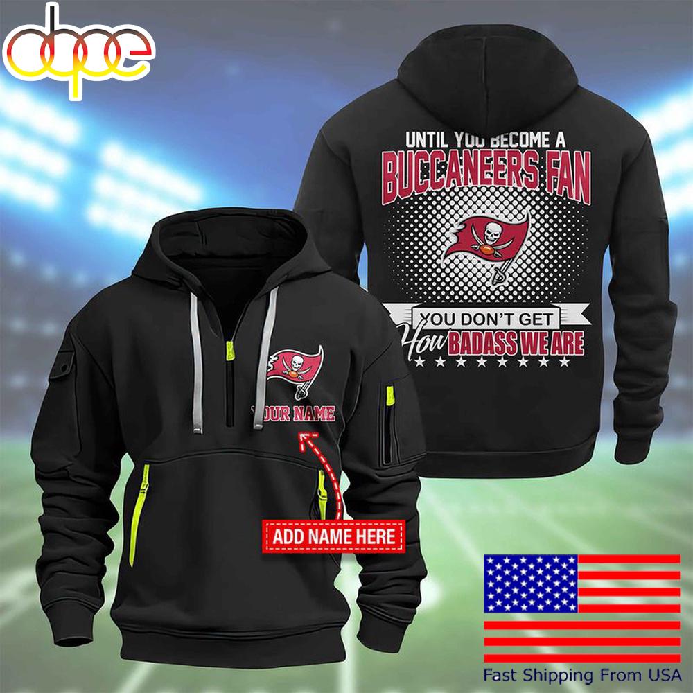 NFL Tampa Bay Buccaneers Super Bowl LIX Custom Name Limited Edition Quarter Zip Hoodie